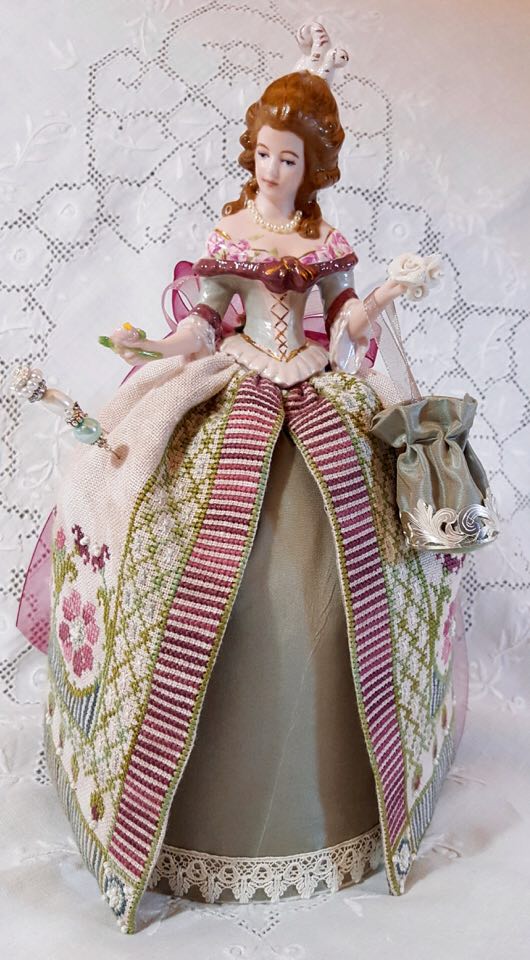 Maria Teresa pincushion doll embroidery