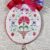 colonial style ornament for williamsburg with vase and strawberries embroidered by Giulia Punti Antichi