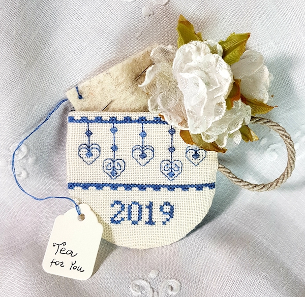 embroidered blue teacup 2019